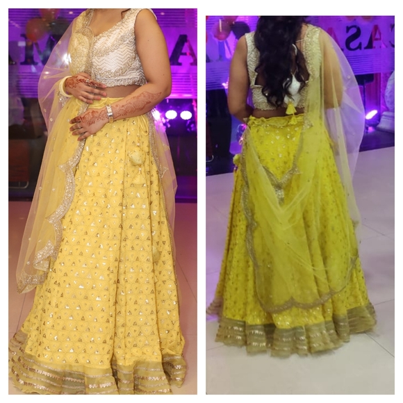Yellow lehnga - Picture 3 of 4